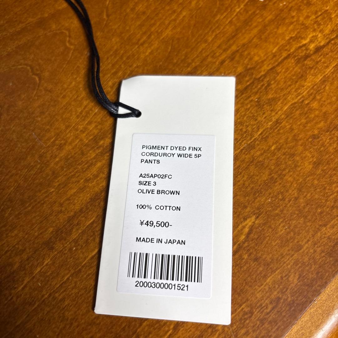 【新品】AURALEE CORDUROY WIDE 5P PANTS
