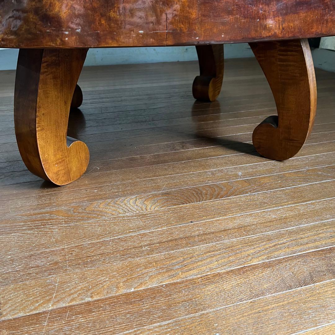 【アンティーク】天然木 一枚板 切り株 座卓 ローテーブル 無垢材 銘木 古家具