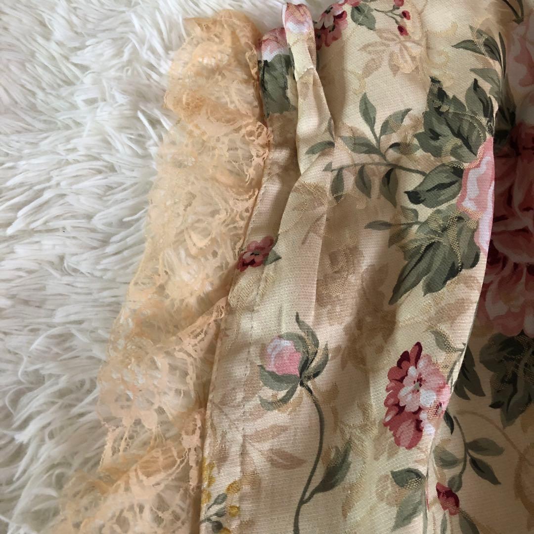 遮光 姫系 ゴブラン 薔薇 カーテン 150×137㎝ 2枚セット