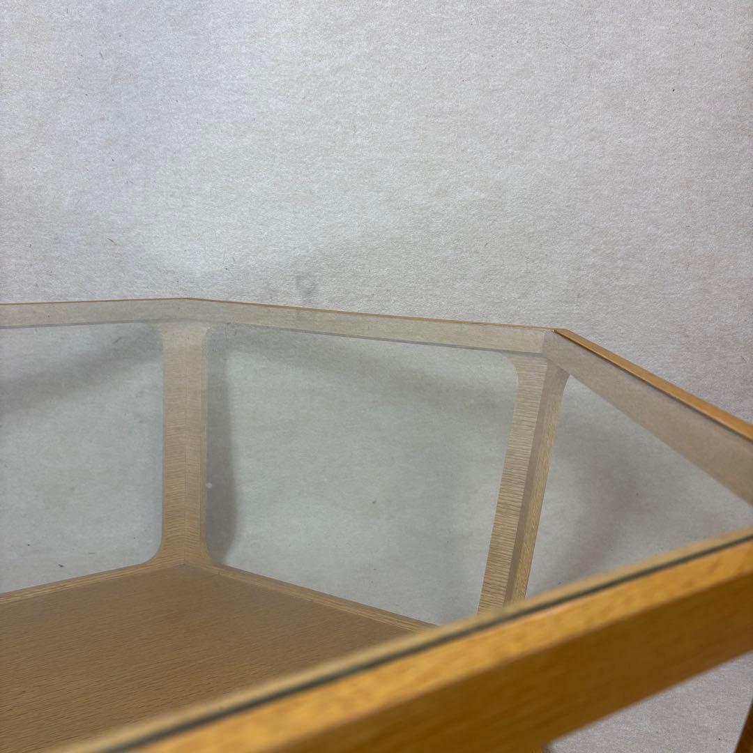 桜屋工業 CHERRY LT-69 六角形 センターテーブル ガラステーブル