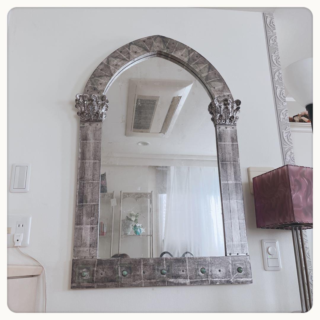 アートミラー　イギリスヴィンテージハンドメイド　直接引き取り歓迎！