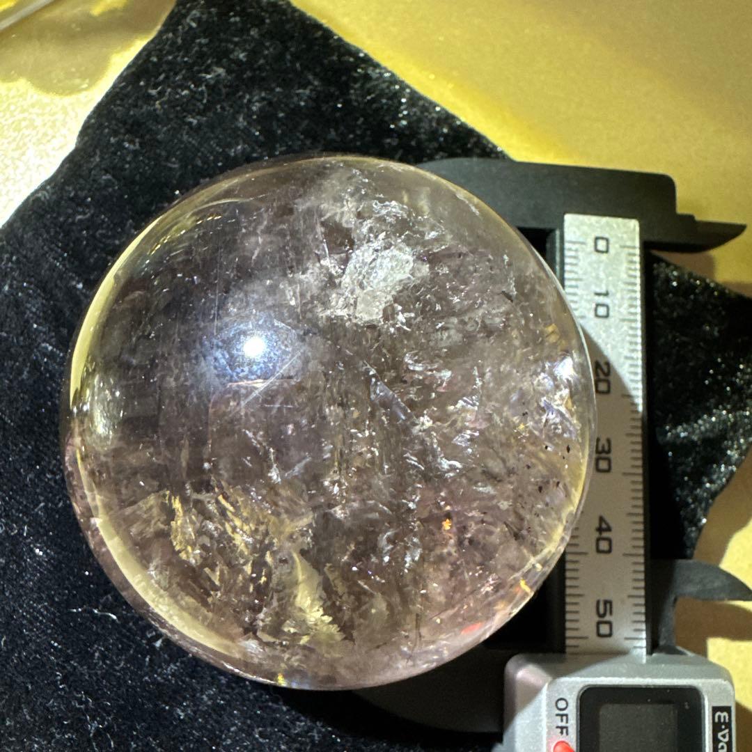 エレスチャル　アメジスト　ルチル　天然石　スフィア　貴重