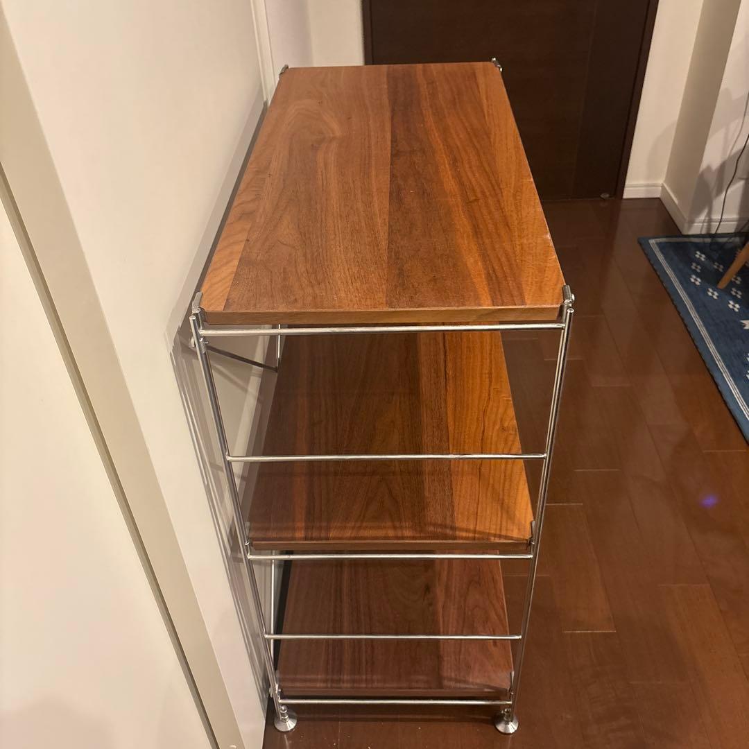無印良品　ステンレスユニットシェルフ　ウォールナット材棚セット　ワイド　小