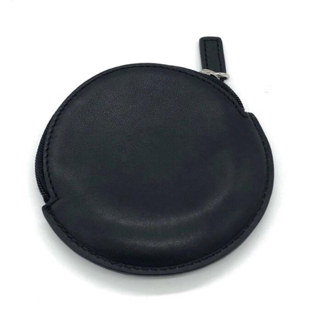 新品同様☆オールドコーチ　 レザー　ケース　 ブラック　丸形