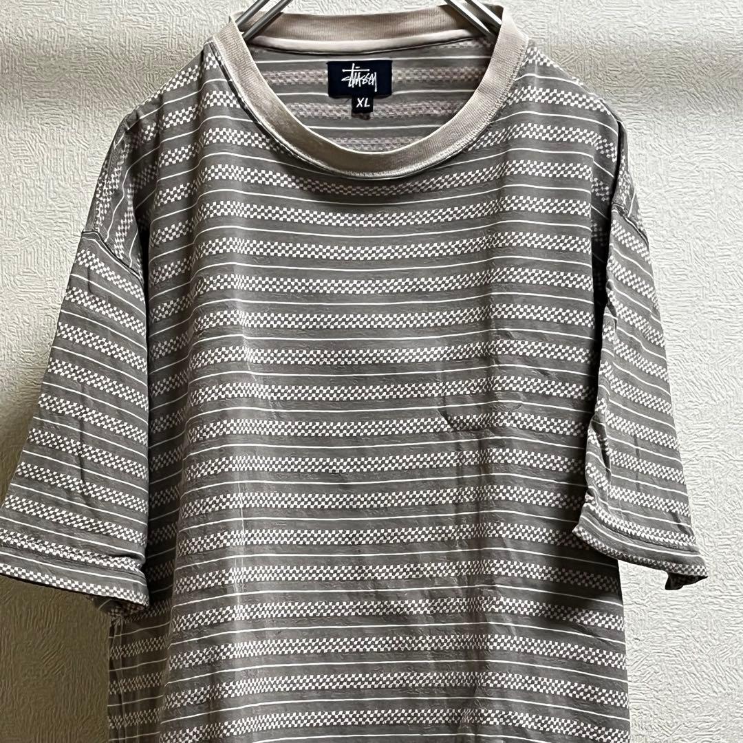 ※KSU※ 00s STUSSY ボーダーtシャツ　総柄
