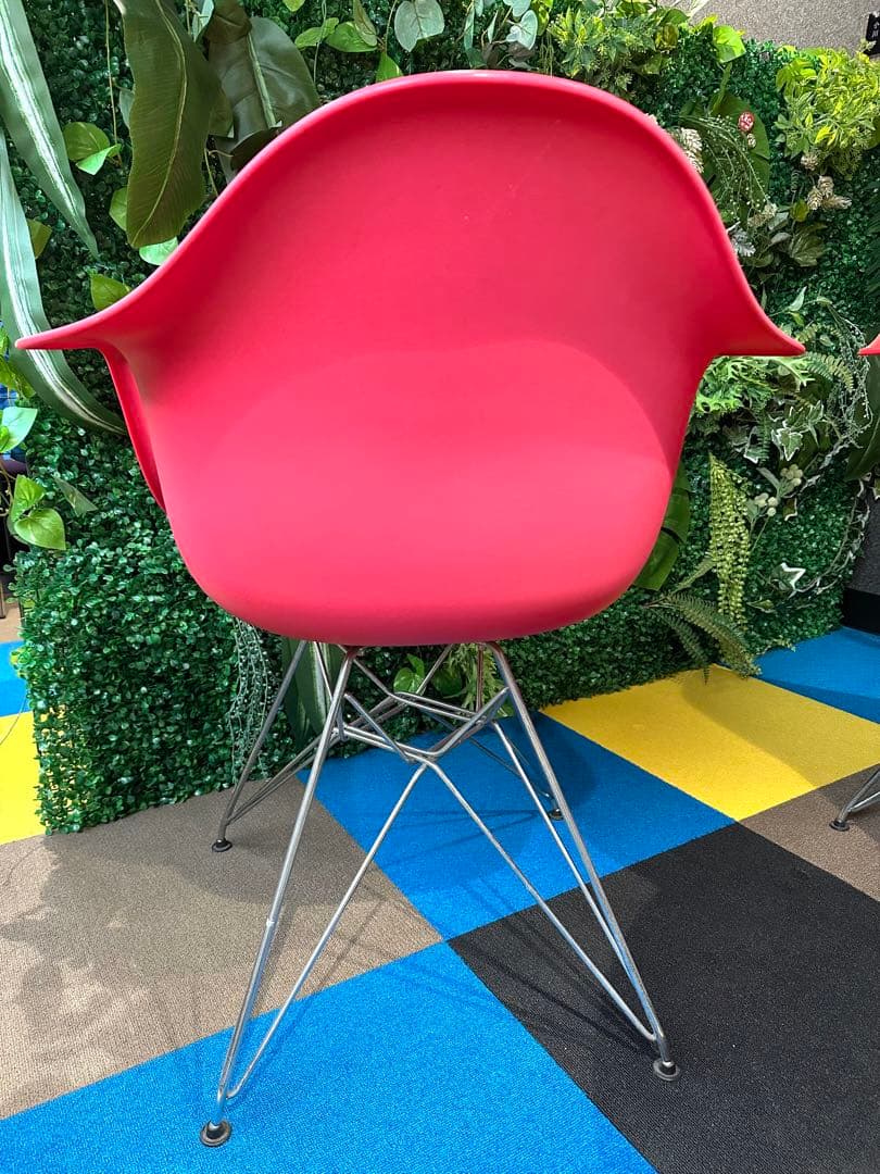 イームズ アームシェルチェア レッド ミッドセンチュリー エッフェルベース　1台