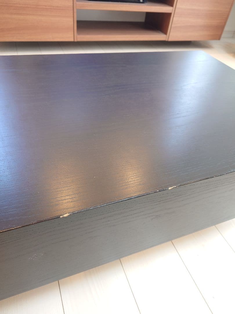 ローテーブル　東京インテリア　日本製　ダークブラウン 引出し付きセンターテーブル