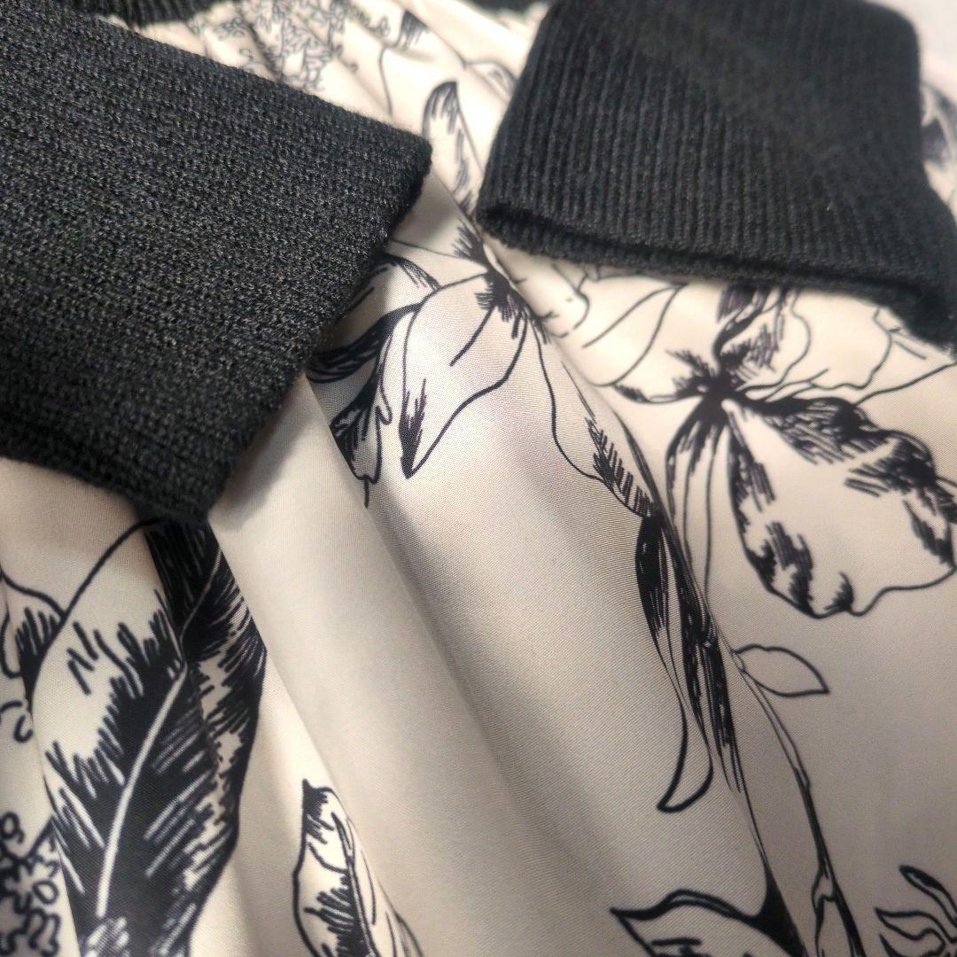 バーニーズニューヨーク　花柄ドッキングワンピース　ニット　長袖