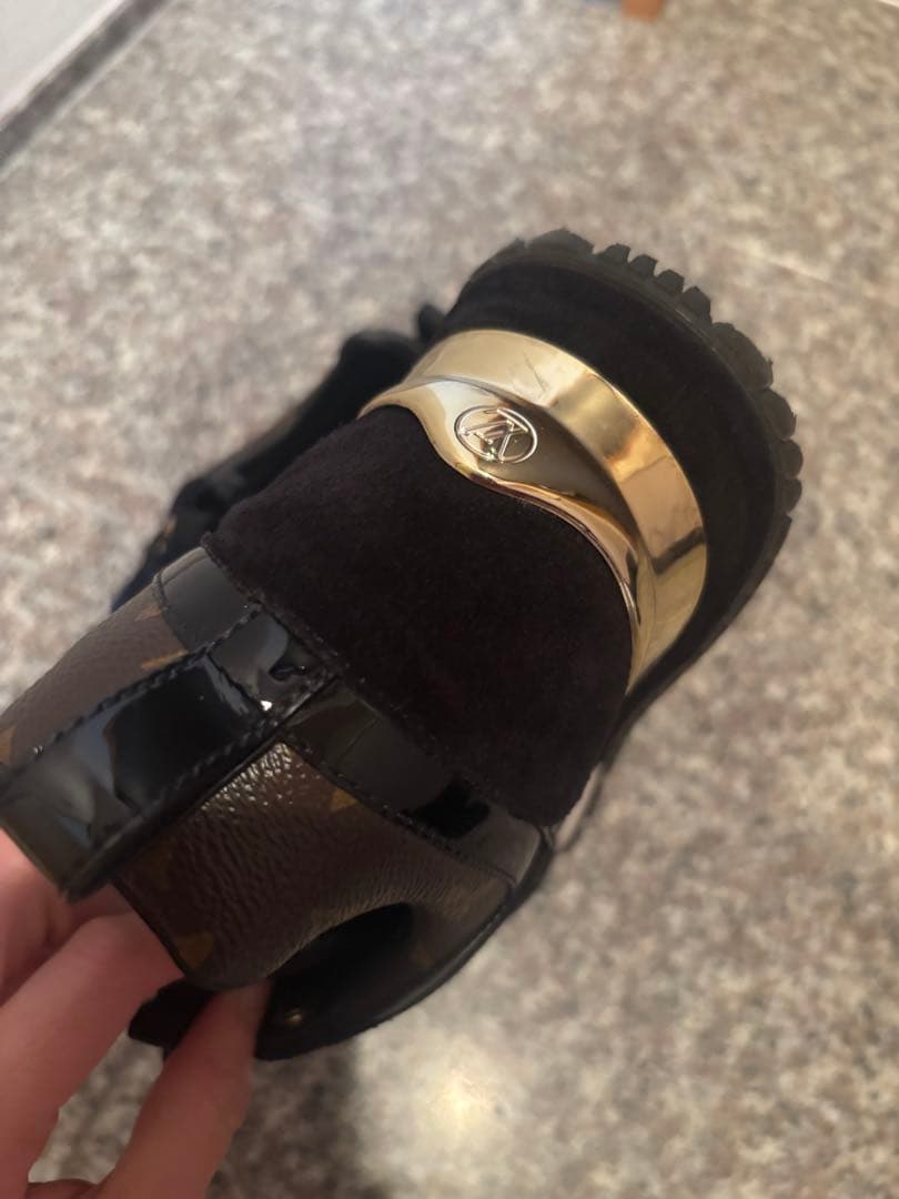 Louis Vuitton ブラック/ブラウン スニーカー 美品38