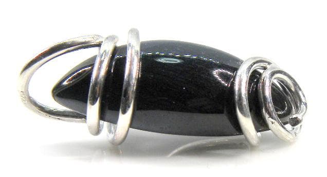 ■紺トラ目石・ホークスアイ■SV.925■スパイラル■ペンダント