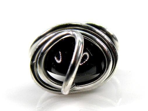 ■紺トラ目石・ホークスアイ■SV.925■スパイラル■ペンダント