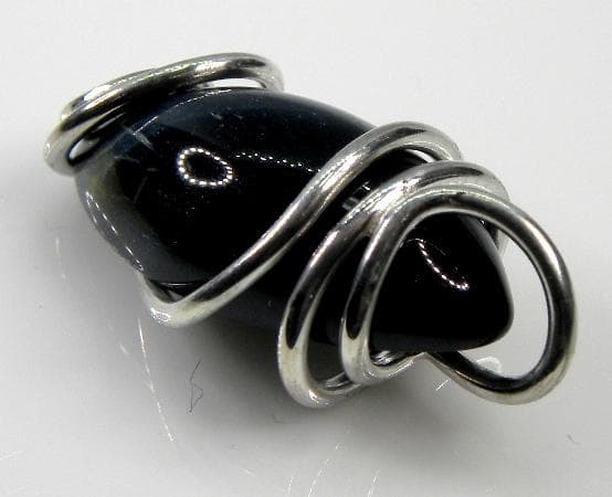 ■紺トラ目石・ホークスアイ■SV.925■スパイラル■ペンダント