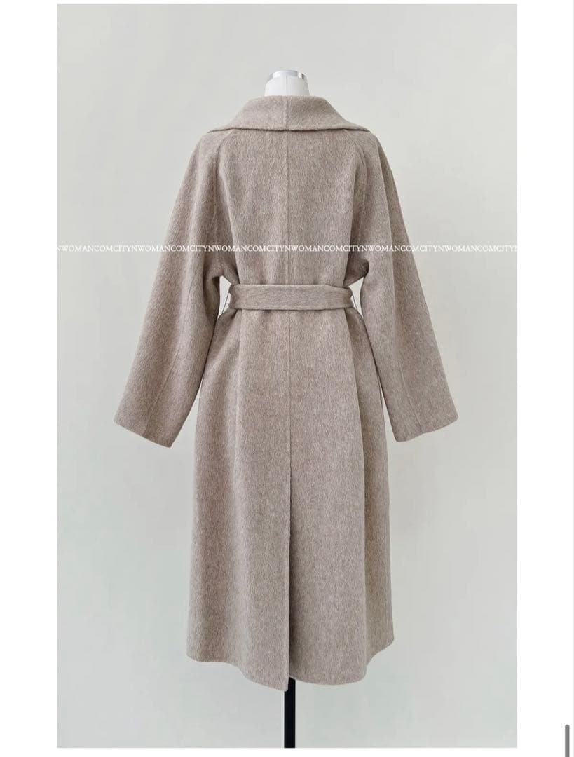 大お値下げ◎アルパカ混ショールハンドメイドコート