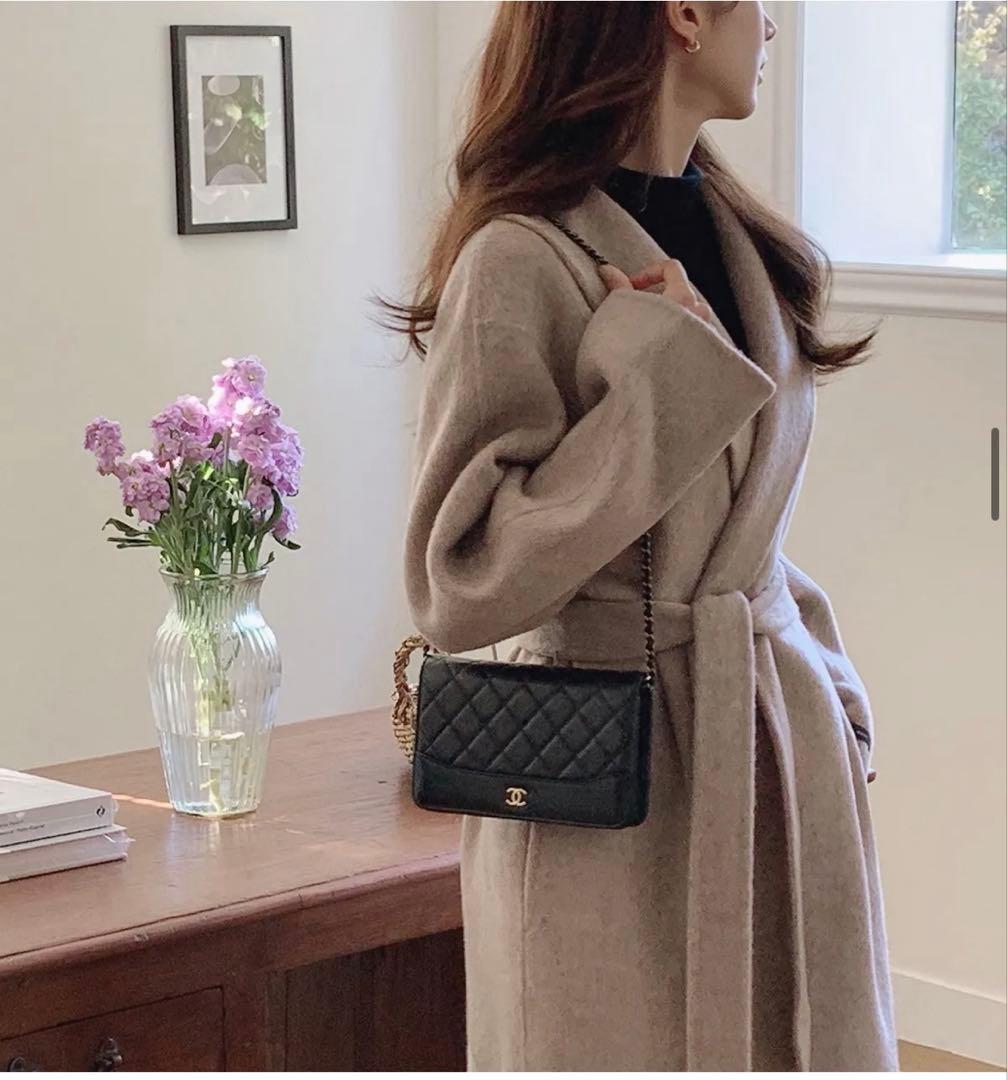 大お値下げ◎アルパカ混ショールハンドメイドコート