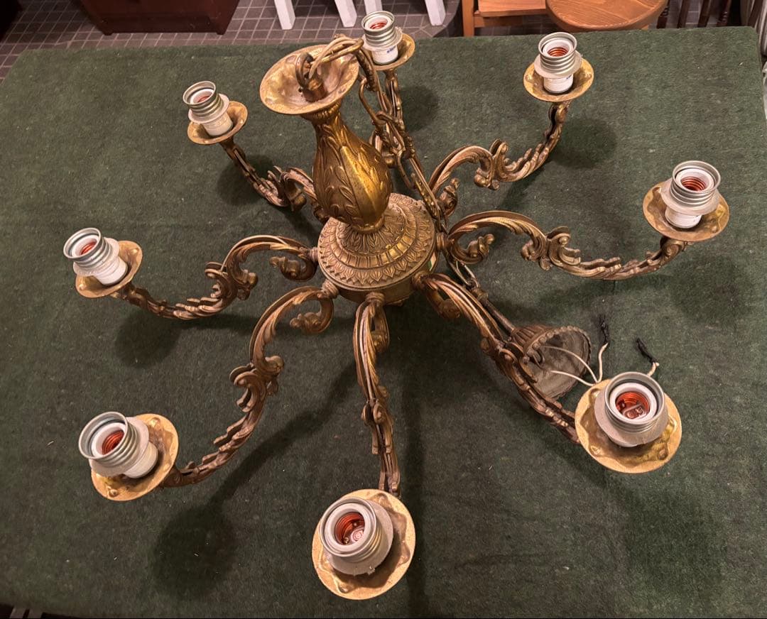 シ*ル様 イタリア製 ヴィンテージ 8灯 シャンデリア送料込