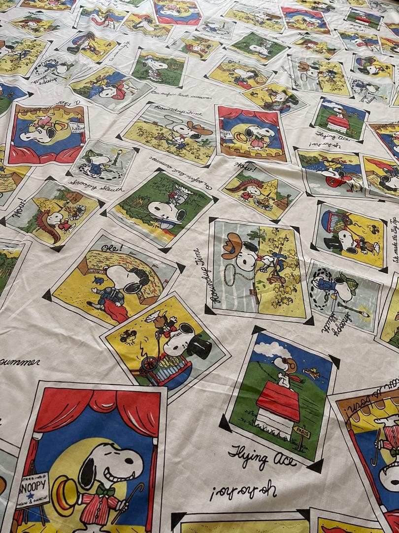 ①ビンテージシーツ　スヌーピー