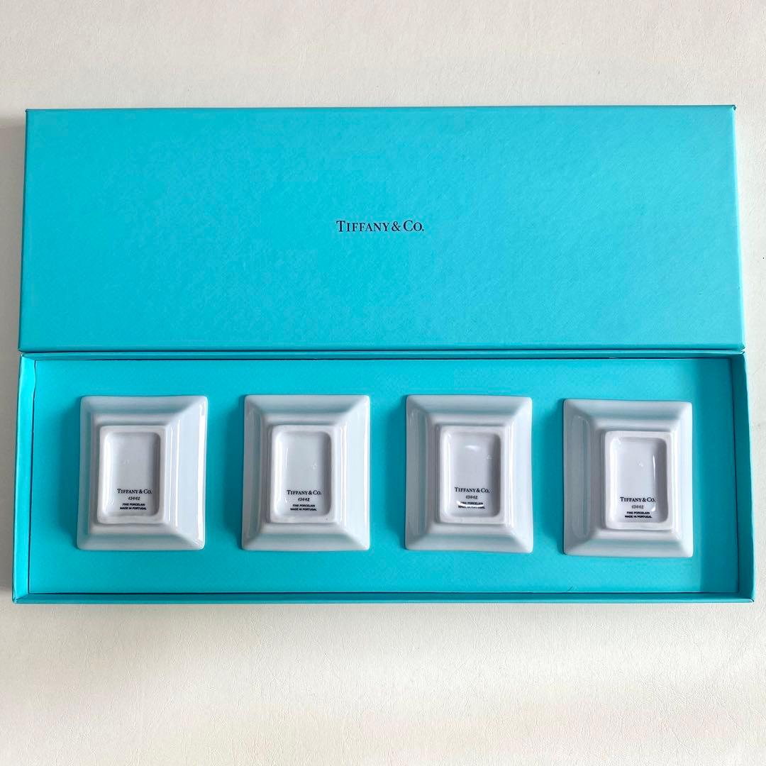【1度のみ展示使用】Tiffany ティファニー　小皿セット　ミニトレイ