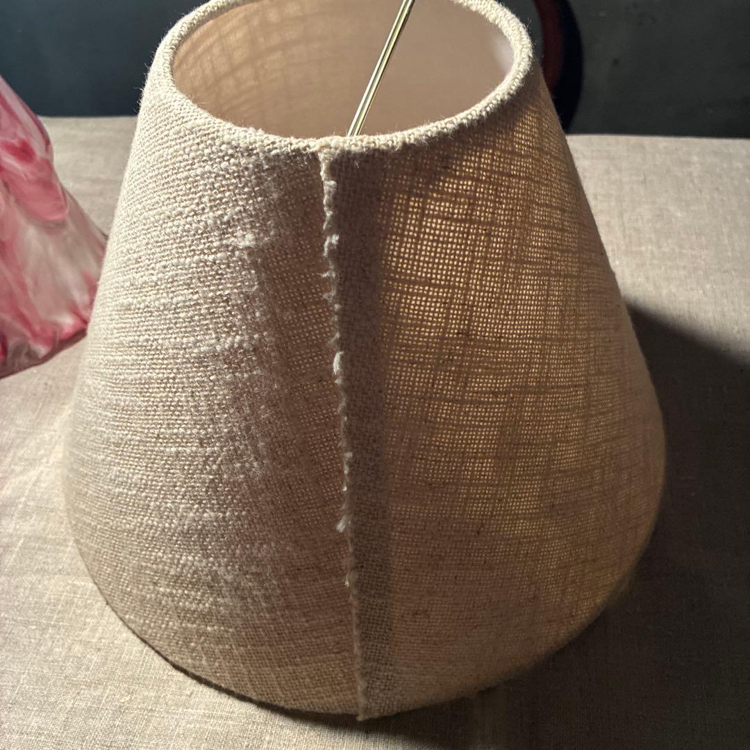 岩田ガラス テーブルランプ ライト スタンドライト 布シェード IWATA