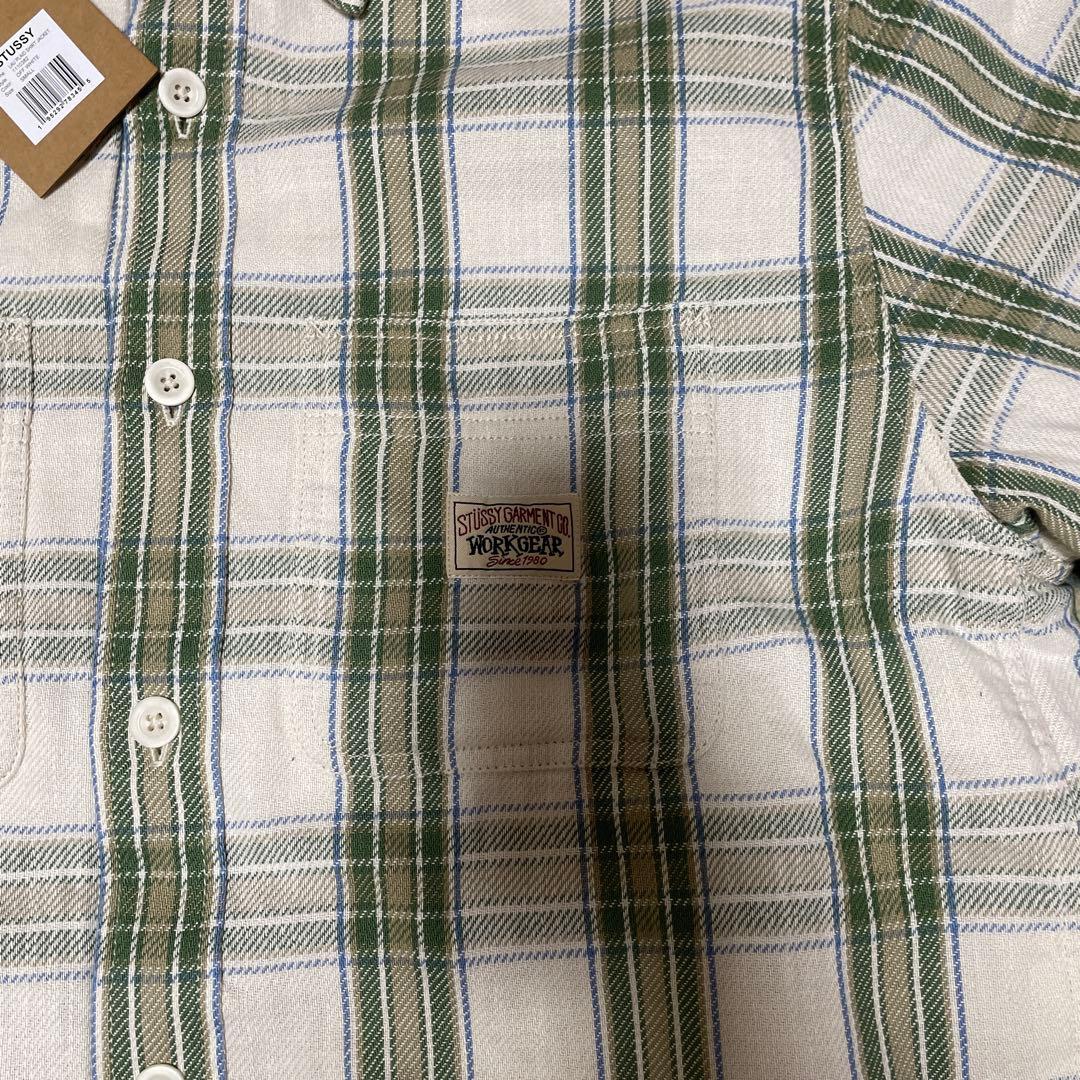 や*み様 STUSSY LAU PLAID SHIRT JACKET OFF W