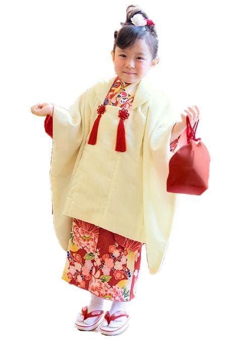 七五三 三歳 女児 被布着物セット 道行コート お仕立て無料 NO29913