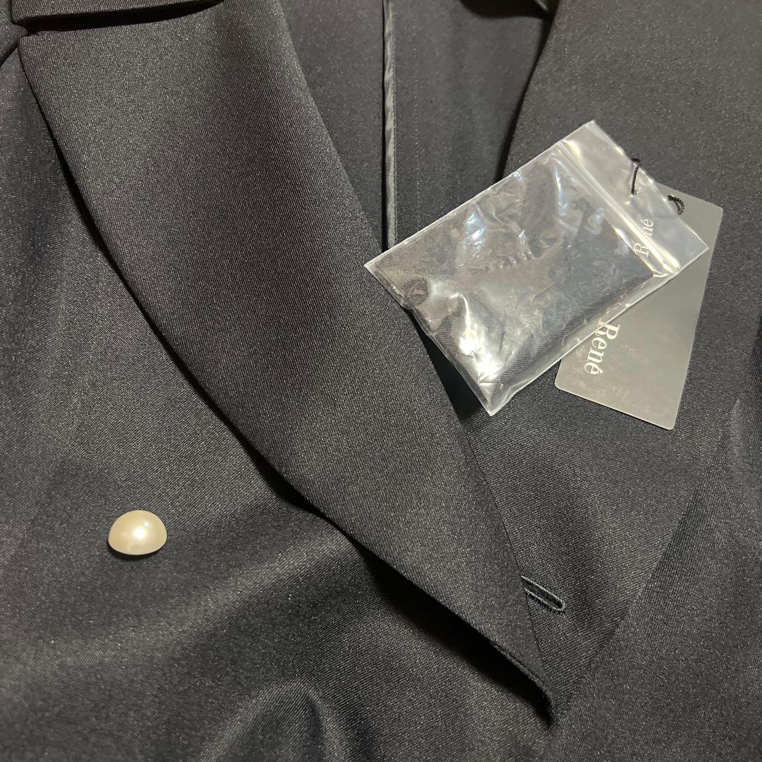 お値下げ★ルネ★Rene★パールボタンフリルロングコー★36★春秋冬