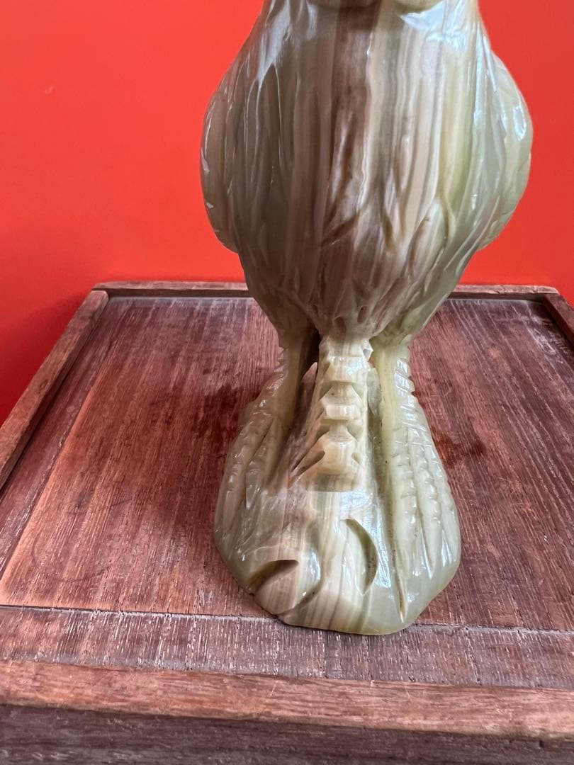 1495  特上彫 酉　鶏　置物 彫刻工芸品