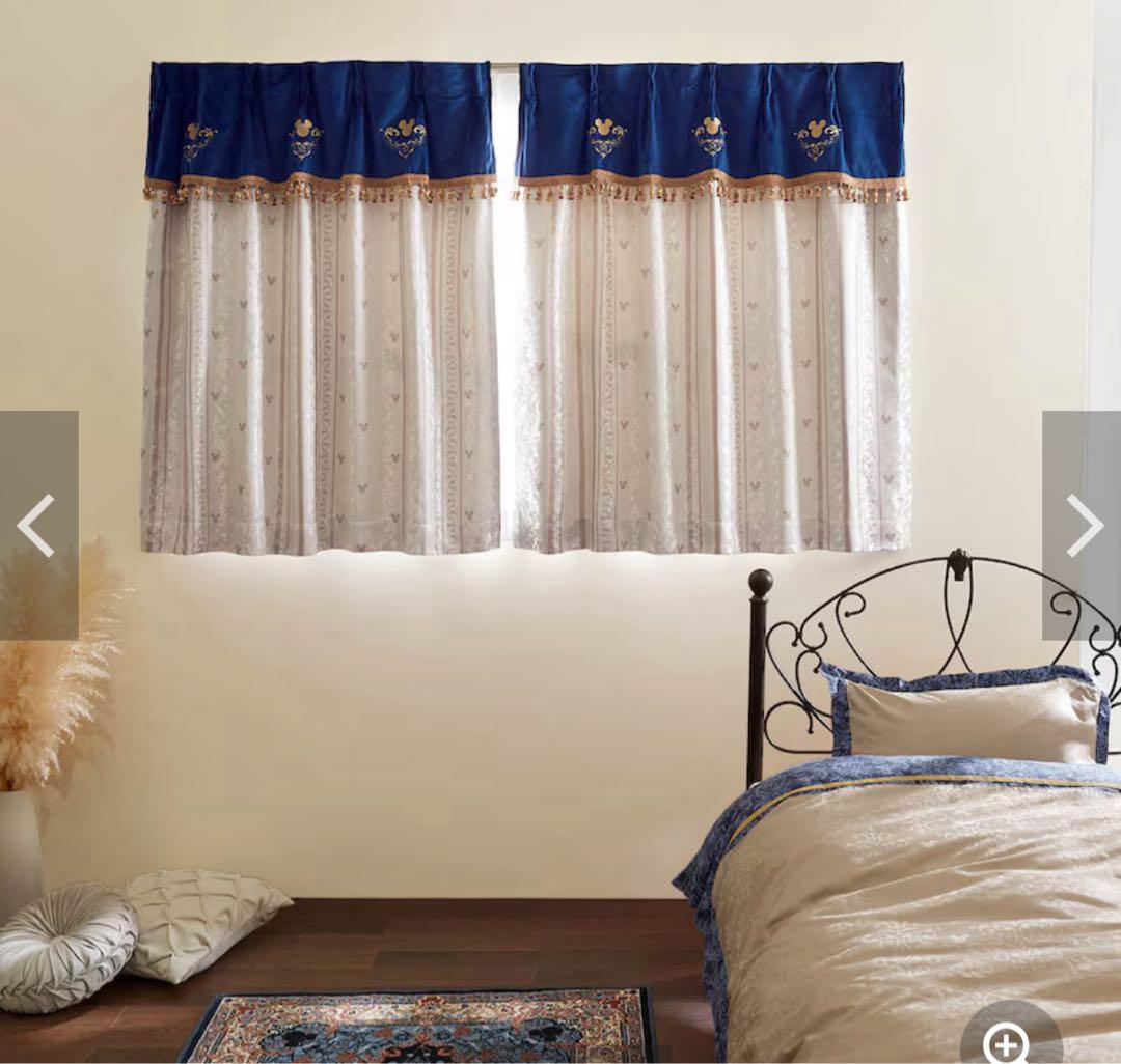 ベルメゾン　遮光・遮熱カーテン「ミッキーモチーフ」 ＜2枚組＞　ミラコスタ