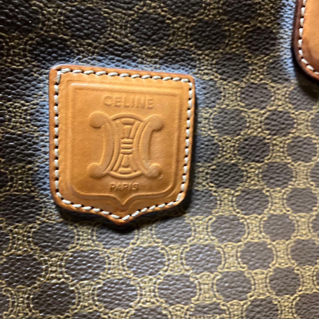 セリーヌ ボストンバッグ ブラウン ベージュ マカダム