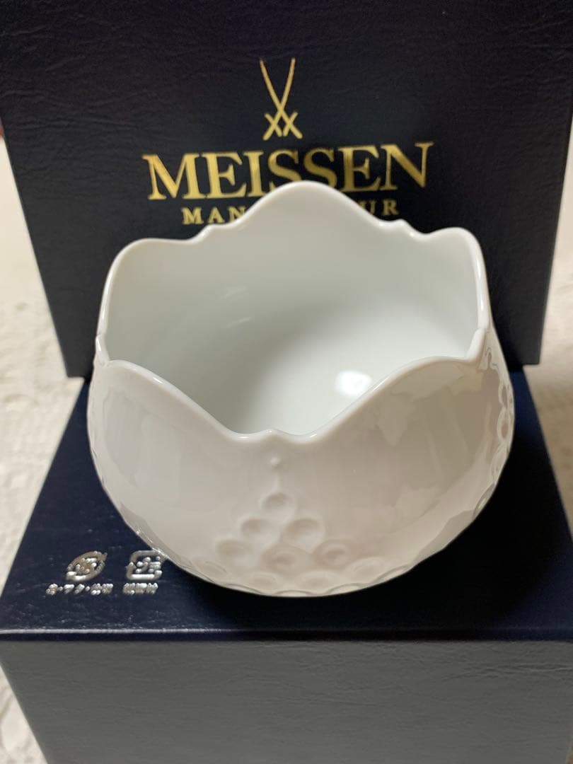 MEISSEN 花びら型　シュガーポット・デザート椀