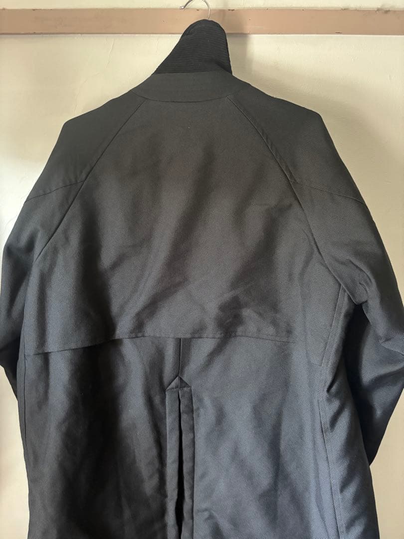 値下 古着 スティーブンアラン コーデュロイ襟 ステンカラーコート　黒