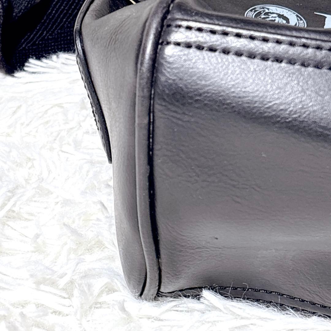 DIESEL ディーゼル　ブレイブマン　レザー　ショルダーバック　A4 ブラック