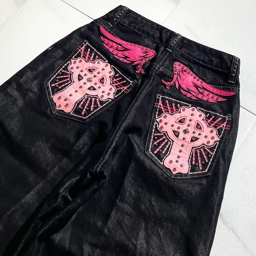JADED LONDON Pink Sapphire バギーデニム パンツ 26