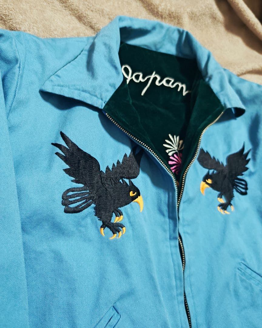 美品 未使用近 テーラー東洋 ２面用 虎龍鷲 別珍 スカジャン vintage