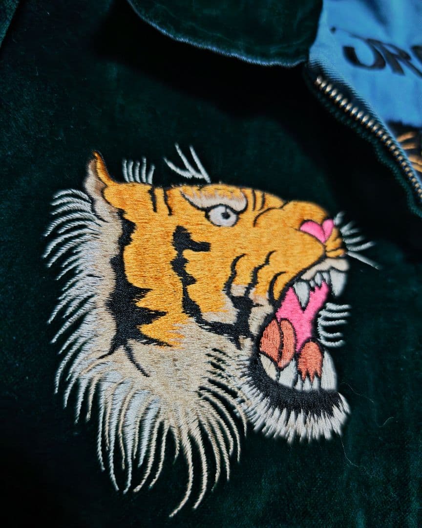 美品 未使用近 テーラー東洋 ２面用 虎龍鷲 別珍 スカジャン vintage