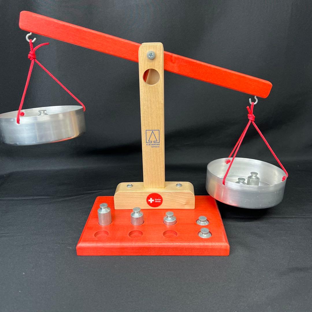 アルビスブラン　はかり　天秤　木製　知育玩具