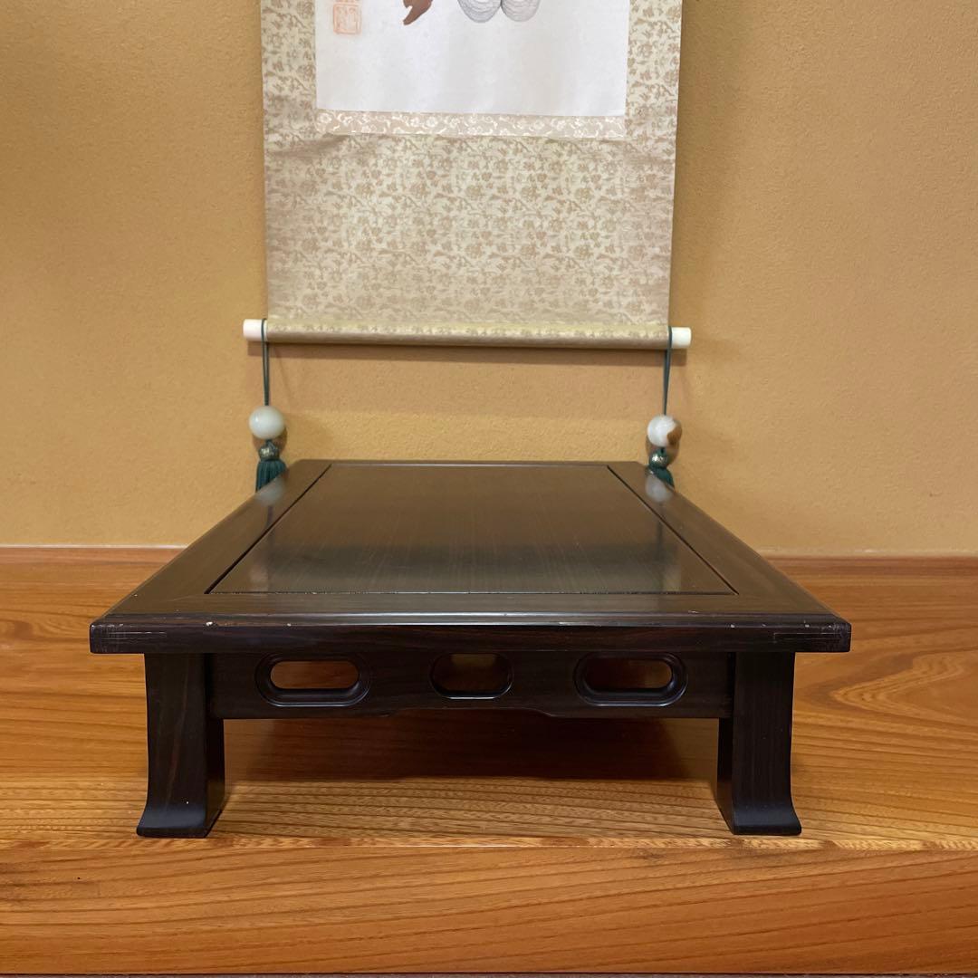 【唐木】高級 盆栽台 花台 飾り台 香炉台 花瓶台 サイドテーブル