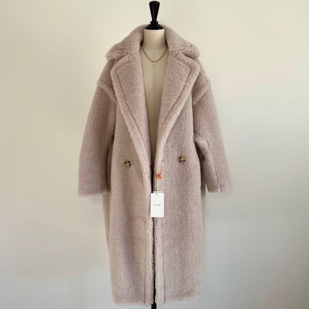 新型最新作❗️ベアロングコート テディコート ライトベージュ