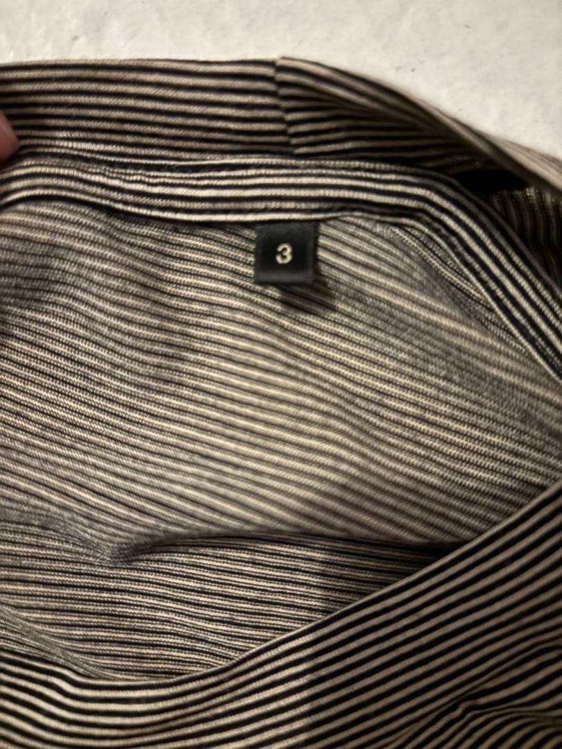 COMOLI ポケット付きグレーサマーウールTシャツ　サイズ3