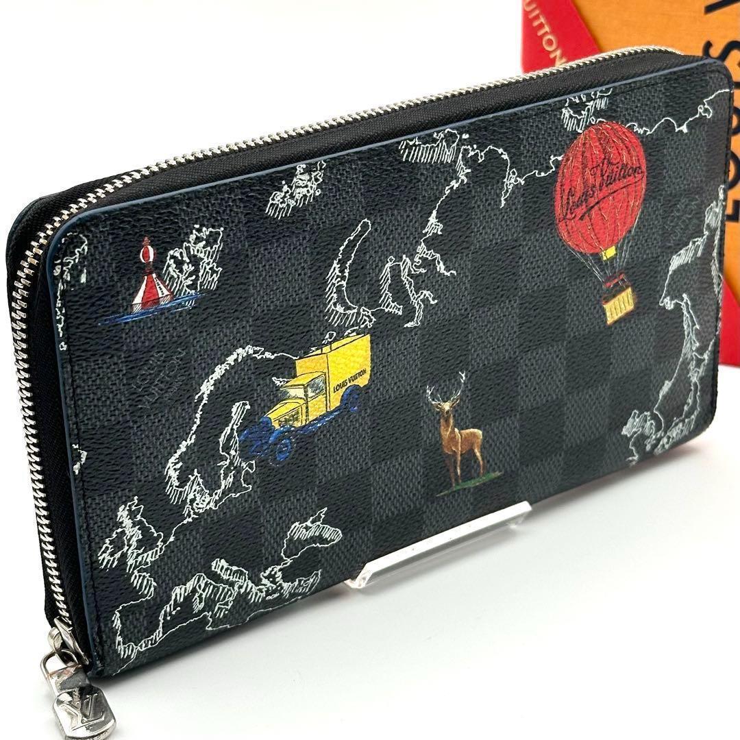【希少/極美品】ルイヴィトン ダミエグラフィット マップ ジッピーオーガナイザー