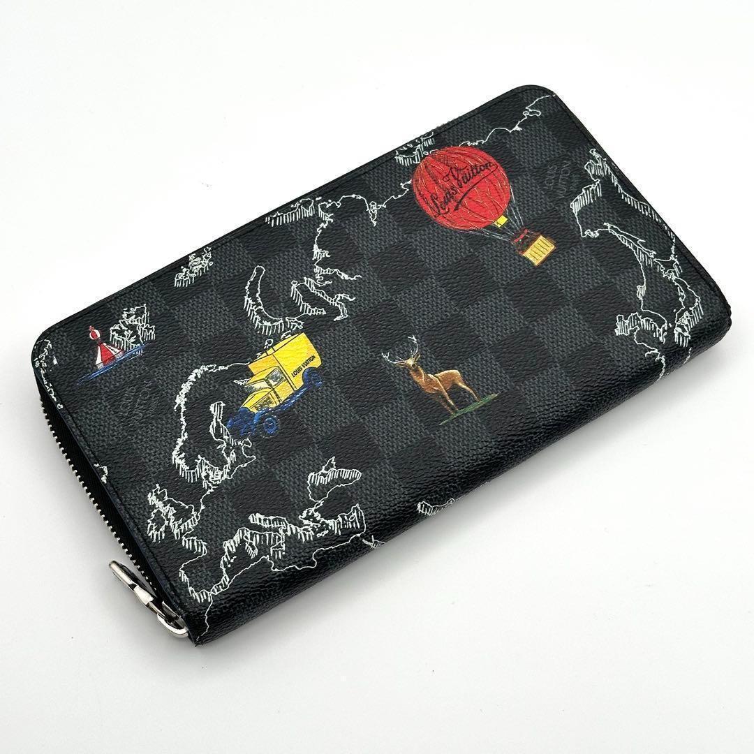 【希少/極美品】ルイヴィトン ダミエグラフィット マップ ジッピーオーガナイザー