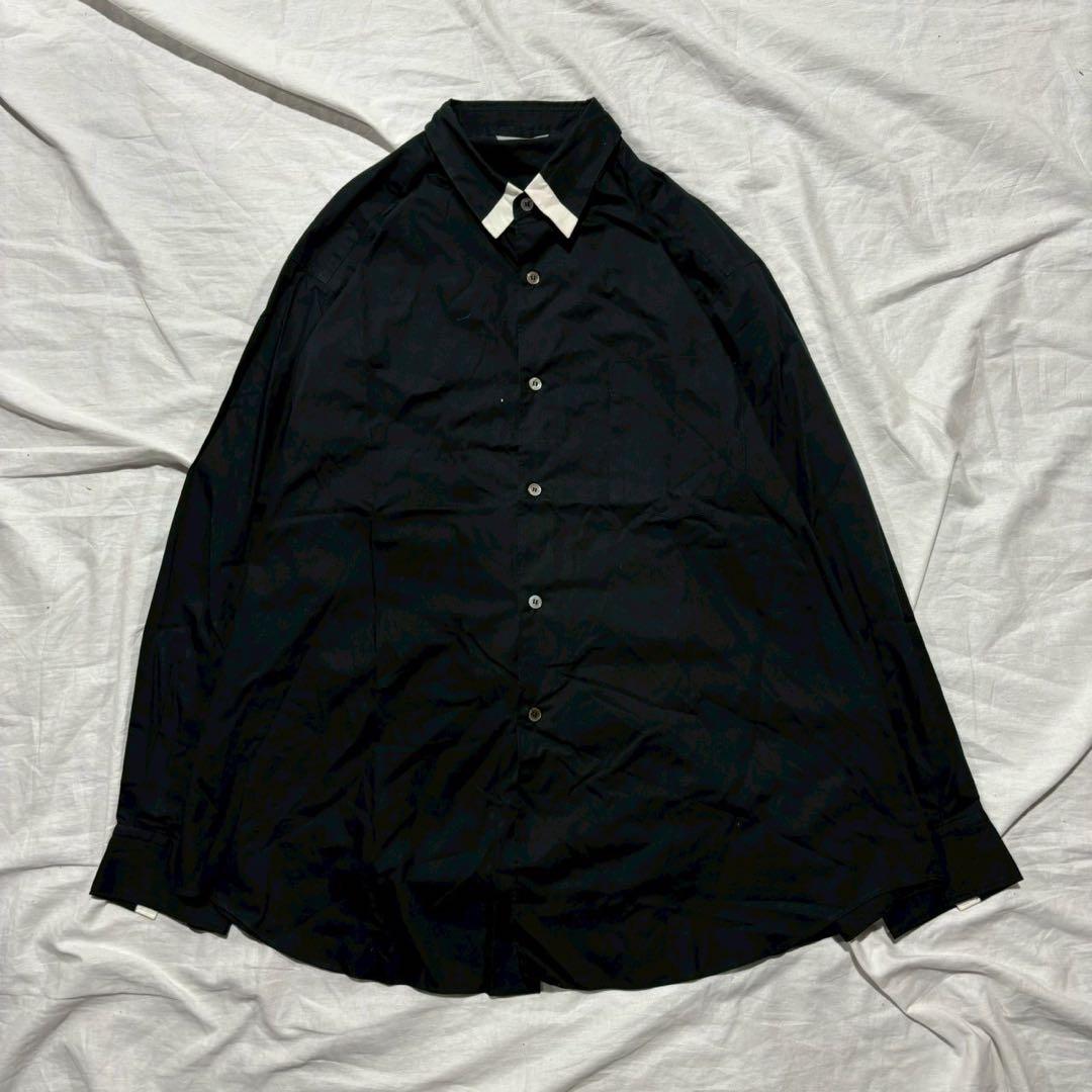 COMME des GARÇONS HOMME 白襟デザインシャツ ブラック