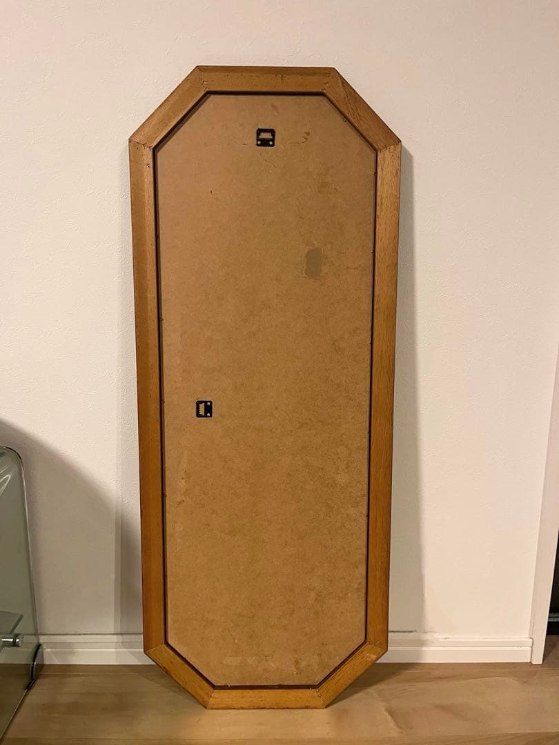 イタリア製　Vintageヴィンテージ　カッティングウォールミラー　縦　横　八角