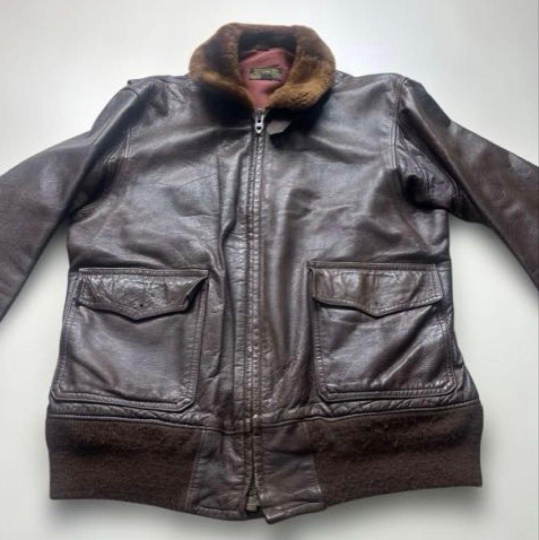 激レア　g1 フライト　レザージャケット　ロケットタロン　黒タグ　50s 60s