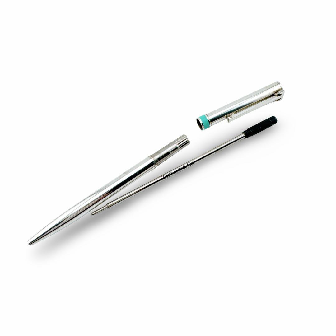 美品Tiffany&Co.ティファニー ブルー ボールペン Tクリップ 925