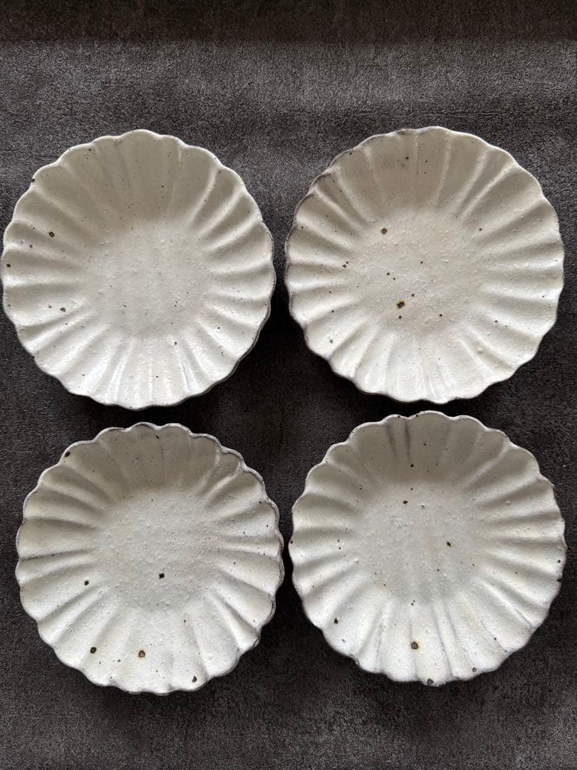 器のしごと　村上　直子 マーガレットプレート (中) 4枚セット