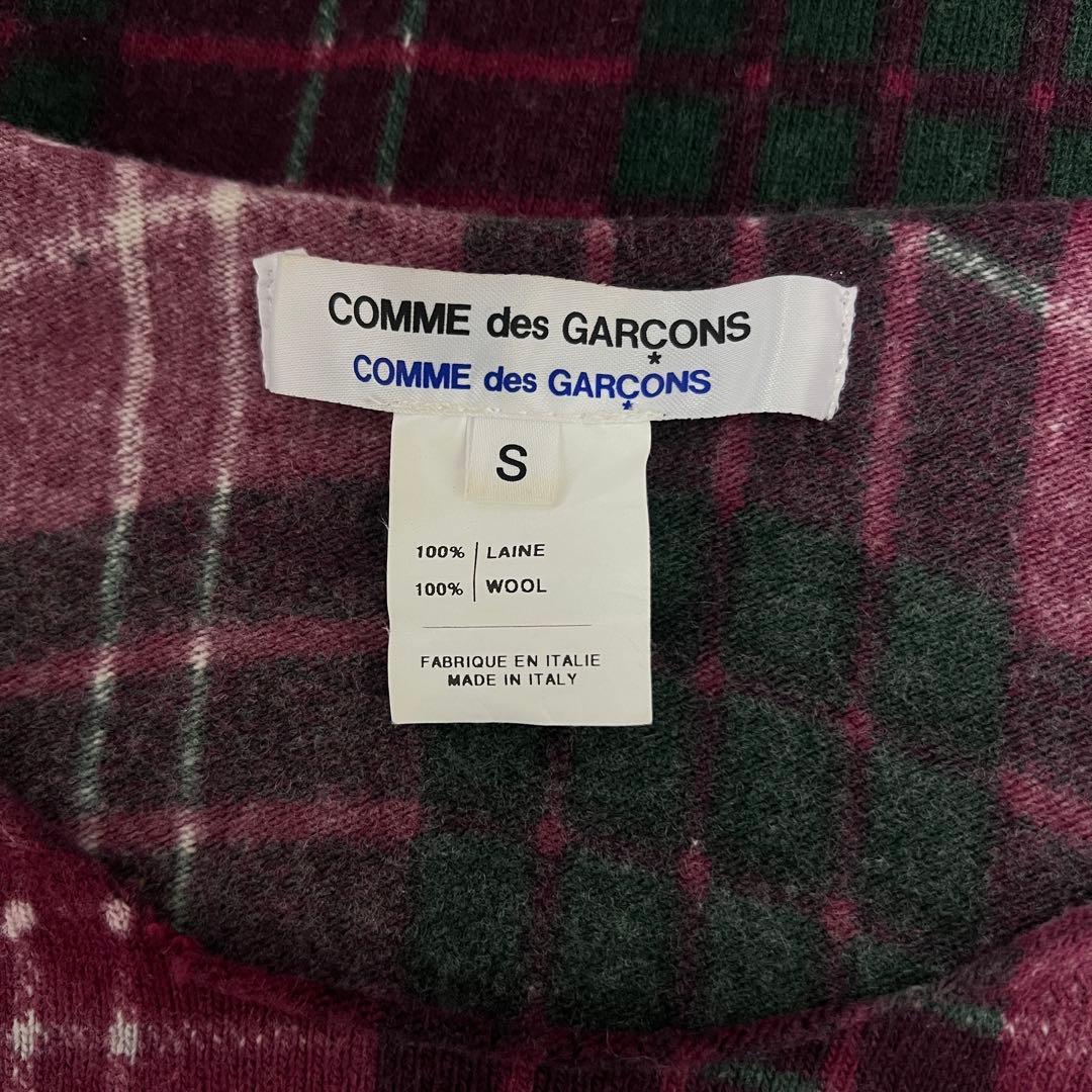コムデギャルソンコムデギャルソン ウール チェック ニット セーター