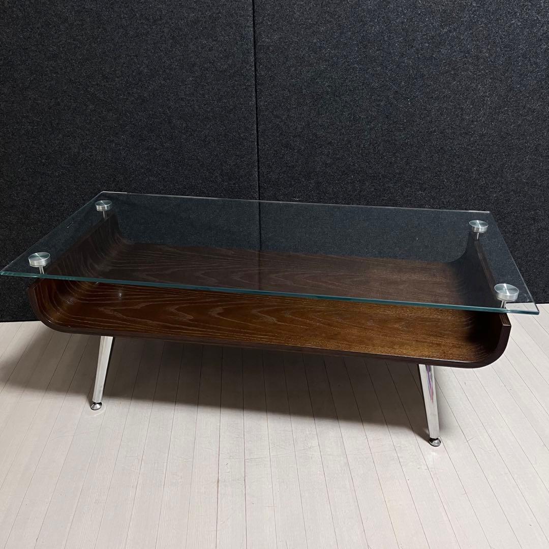 ミッドセンチュリー　スペースエイジ　センターテーブル ガラステーブル