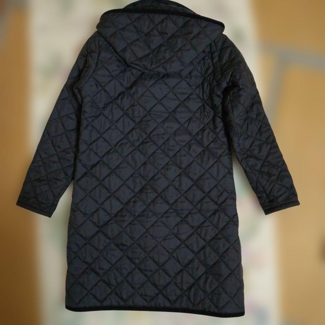 ここ✨ラベンハム キルティングロングコート ネイビー38