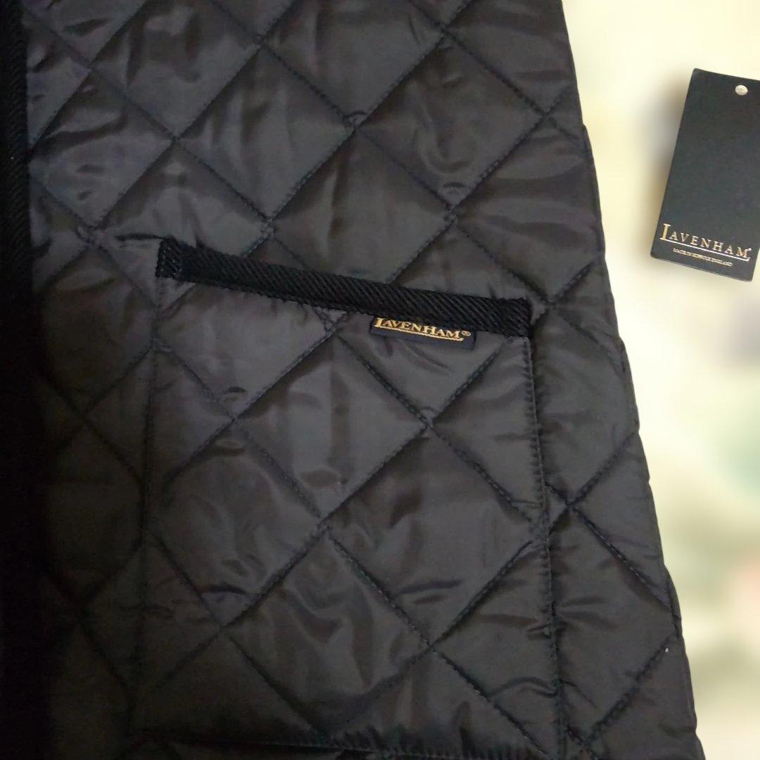 ここ✨ラベンハム キルティングロングコート ネイビー38