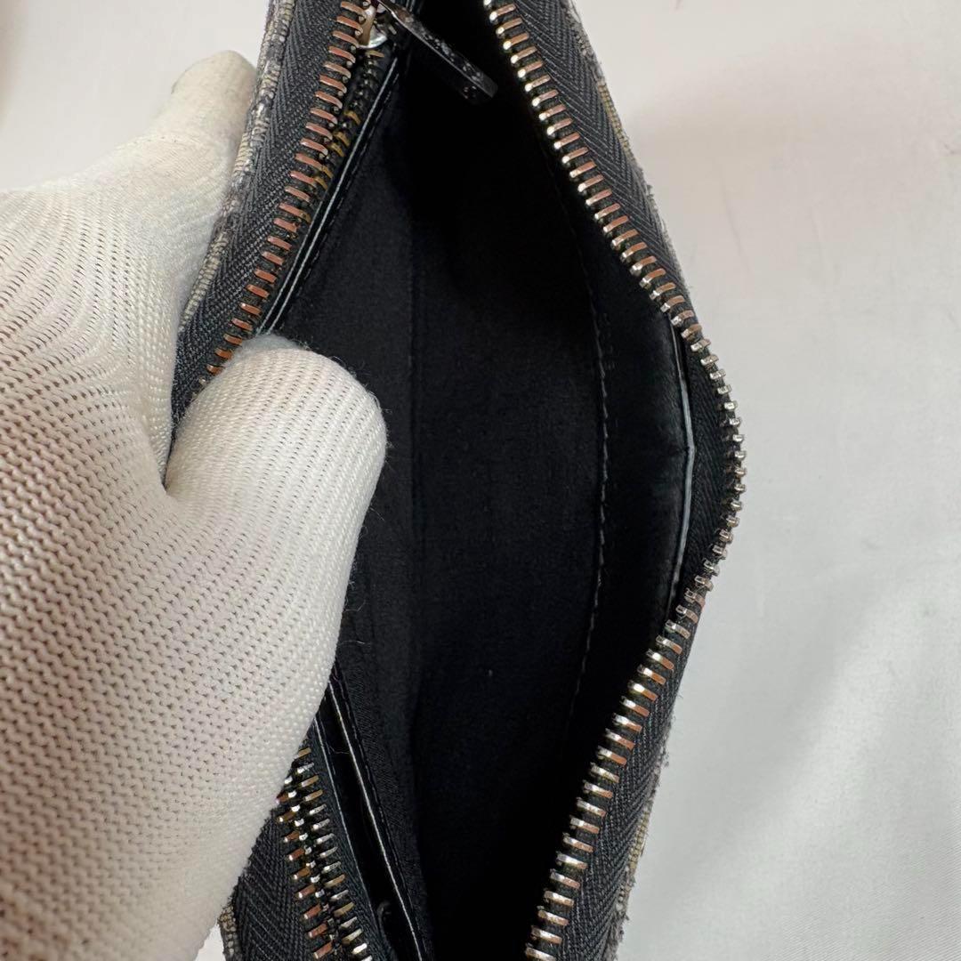 DIOR ディオール　長財布　トロッター　 オブリーク　キャンバス　ラウンド